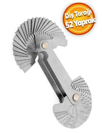 Diş Tarağı 52 Yaprak Metrik Ve Inch Vida Tarağı