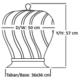 Bacamatik - Rüzgar Gülü 500 mm Kare Taban