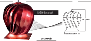 Bacamatik - Rüzgar Gülü 500 mm Kare Taban