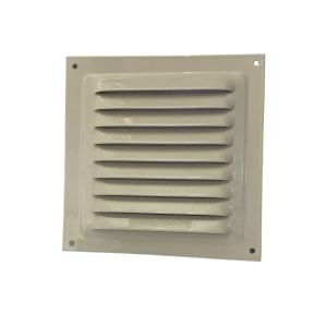 Krem (Kırık Beyaz) Sabit Kanat Metal Menfez 125x125