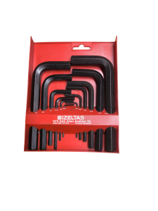 İZELTAŞ 4901003112 ALLEN ANAHTAR TAKIMI ALTI KÖŞE SAE 12 PARÇA (SİYAH)