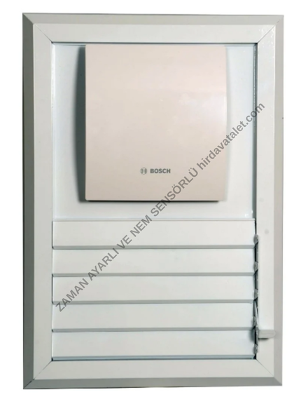 Bosch F1500 DH W 125 Zaman Ayarlı Nem Sensörlü Aspiratör Fanlı Menfez (175m³/h) - Ölçü Seçiniz