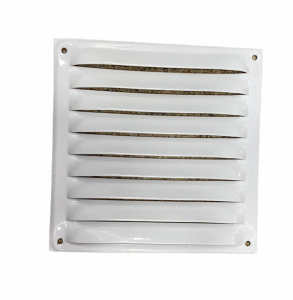 Beyaz Sabit Kanat Metal Menfez 200x200 (Beyaz)