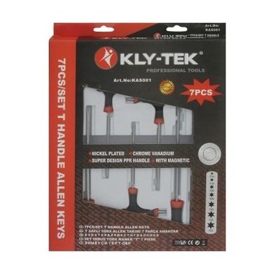 KLYTEK KAS001 7 PARÇA T SAPLI TORX ALLEN TAKIMI