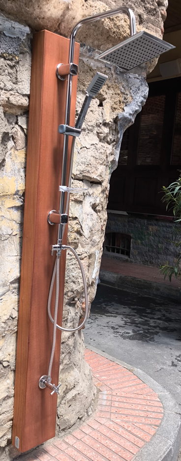 Havuz Duşu İNCİ Serisi Ahşap Duvara Monte Duş Sistemi (TEK SU GİRİŞLİ)