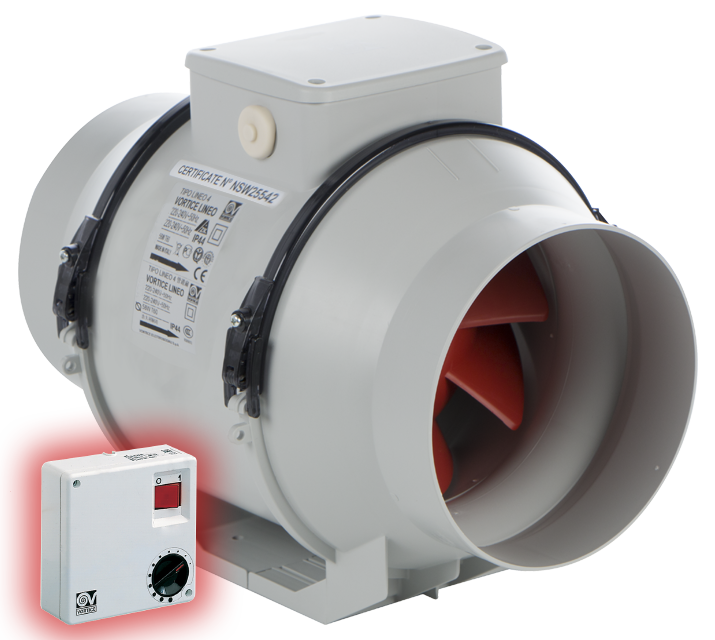 Vortice Lineo 150 VO - 550m3/h KANAL TİPİ FAN (Hız Anahtarı Dahil)