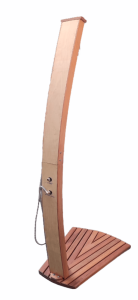 Havuz Duşu ALAÇATI Serisi Ahşap Havuz Duş Sistemi Tek Su Girişli