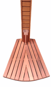 Havuz Duşu ALAÇATI Serisi Ahşap Havuz Duş Sistemi Tek Su Girişli