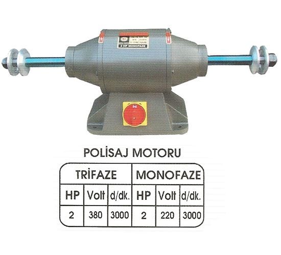 Polisaj Motoru 1,5 KW-Trifaze