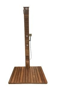 HAVUZ DUŞU MARMARİS SERİSİ AHŞAP HAVUZ DUŞ SİSTEMİ (Sıcak-Soğuk Su Girişli)