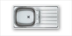 AE 8650 T D Dekorlu 1 Hazneli Damlalıktan Taşmalı Eviye